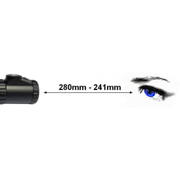 UTG 2-7x44 Long Eye Relief , Glass Mil-Dot