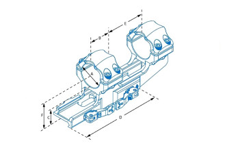 UTG ACCU-SYNC QR Cantilever 30mm  Offset 50mm AIR32250Q